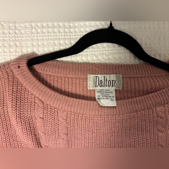 Dalton Vintage Wool Rose Pink Sweater - Picture 3 of 4